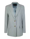 Ps By Paul Smith Ps Paul Smith Single Breasted Striped Blazer In Blue