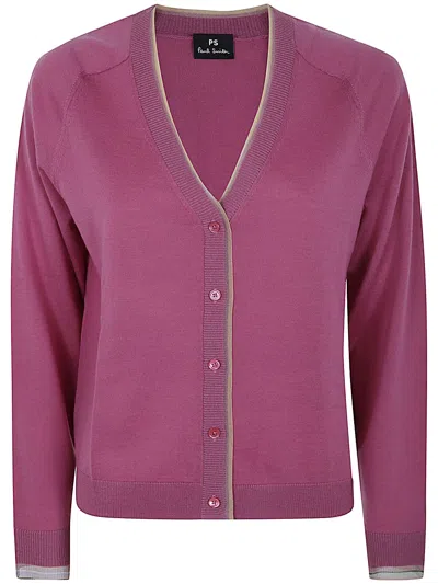 Ps By Paul Smith Womens Knitted Cardigan Button In Auber