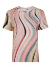 Ps By Paul Smith Ps Paul Smith New Swirl Cotton T-shirt In Multicolor