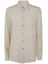 Ps By Paul Smith Spread-collar Crepe Shirt In Transparent
