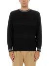 Ps By Paul Smith Ps Paul Smith Wool And Cotton Sweater In Black