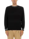 Ps By Paul Smith Ps Paul Smith Wool And Cotton Sweater In Black