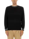 Ps By Paul Smith Ps Paul Smith Wool And Cotton Sweater In Black