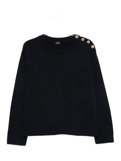 Ps By Paul Smith Wool And Cotton Sweater In Blue