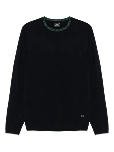 Ps By Paul Smith Wool Crewneck Sweater In Black