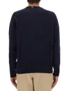 Ps By Paul Smith Ps Paul Smith Relaxed Fit Crew Neck Merino Wool Sweater In Blue
