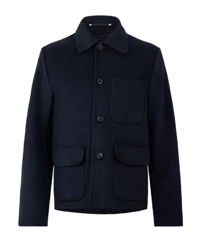 Ps By Paul Smith Wool Pea Coat In Black