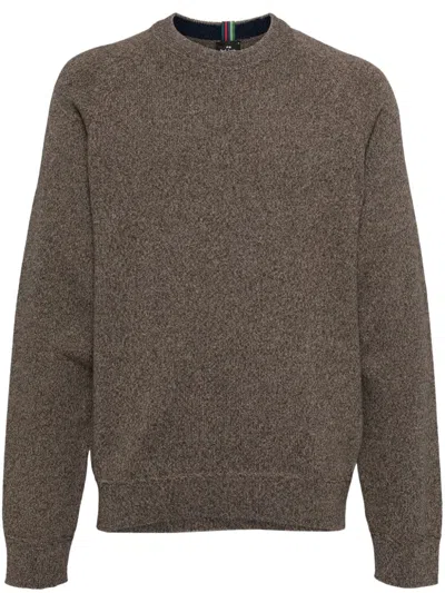 Ps By Paul Smith Wool Raglan Sweater In 褐色