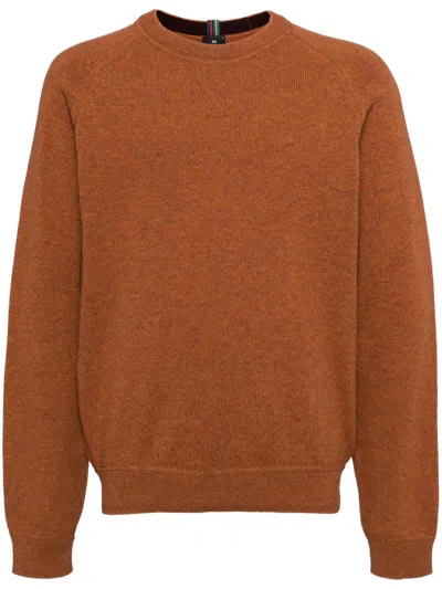 Ps By Paul Smith Wool Raglan Sweater In Brown