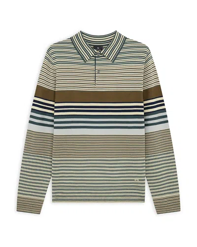 PS BY PAUL SMITH WOOL STRIPED POLO SWEATER