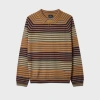 Ps By Paul Smith Yellow And Blue Stripe Merino Wool Polo Shirt Multicolour In Multi
