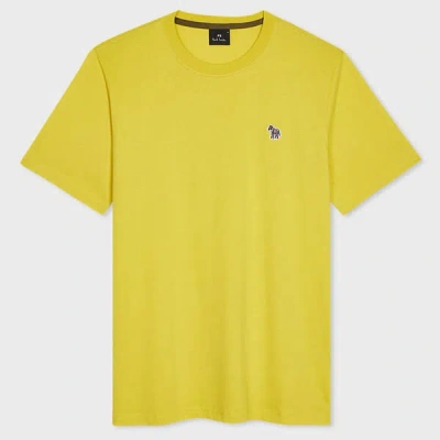 Ps By Paul Smith Zebra Logo Organic Cotton T-shirt In Yellow
