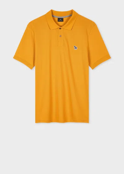 Ps By Paul Smith Yellow Ochre Organic Cotton Zebra Polo Shirt