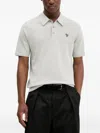 Ps By Paul Smith Zebra-appliqué Polo Shirt In Gray