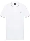 Ps By Paul Smith White Zebra Logo Polo Shirt With Contrast Tipping In White