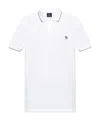 Ps By Paul Smith White Zebra Logo Polo Shirt With Contrast Tipping In White