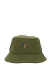 Ps By Paul Smith Ps Paul Smith Zebra Embroidered Bucket Hat In Military Green