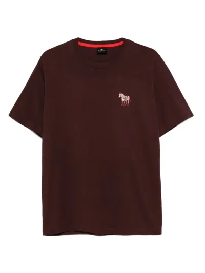 PS BY PAUL SMITH ZEBRA-EMBROIDERED T-SHIRT