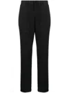 Ps By Paul Smith Zebra-embroidered Twill Straight-leg Trousers In Black