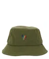 Ps By Paul Smith Ps Paul Smith Zebra Embroidered Bucket Hat In Green