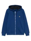 Ps By Paul Smith Zebra Hoodie In Blue