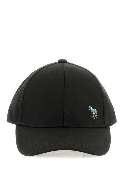 Ps By Paul Smith Zebra Logo Baseball Cap In Black