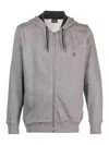 Ps By Paul Smith Ps Paul Smith Mens Reg Fit Zip Hoody Zebra In Grey