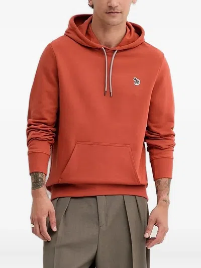 Ps By Paul Smith Zebra-logo Hoodie In Red