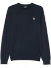 Ps By Paul Smith Zebra-logo Sweater In Blue