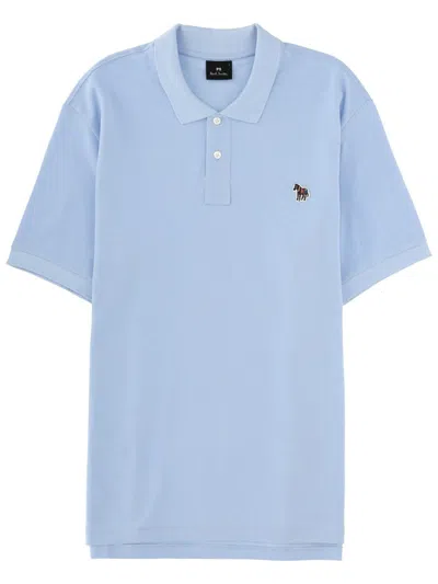 Ps By Paul Smith Zebra Mini Polo Shirt For Men In Blue