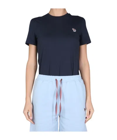 PS BY PAUL SMITH PS PAUL SMITH ZEBRA PATCH CREWNECK T-SHIRT