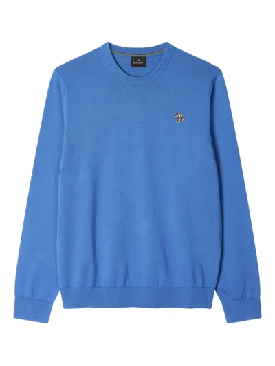 PS BY PAUL SMITH ZEBRA-MOTIF CREW-NECK SWEATER