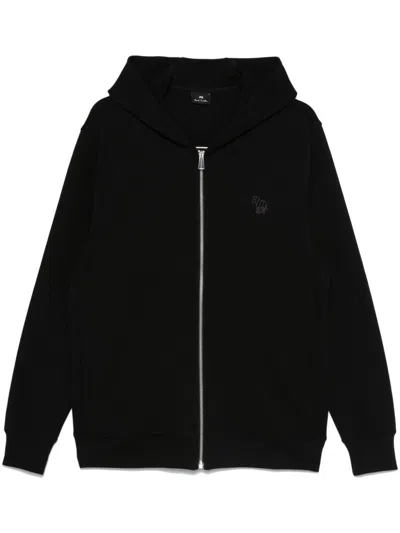 Ps By Paul Smith Zebra-motif Hoodie In Black