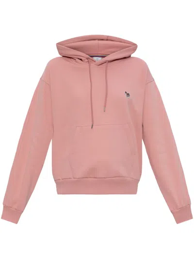 Ps By Paul Smith Zebra-motif Hoodie In Rosa