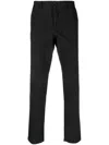 Ps By Paul Smith Zebra-motif Stretch-cotton Trousers In 黑色