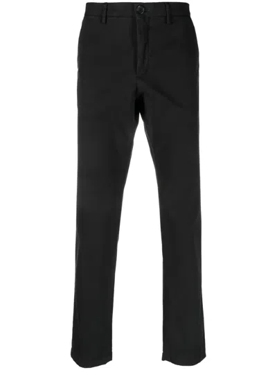 Ps By Paul Smith Zebra-motif Stretch-cotton Trousers In Black
