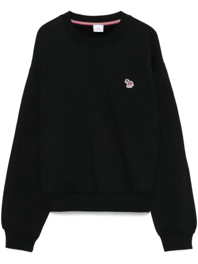 Ps By Paul Smith Zebra-motif Sweatshirt In Black