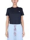Ps By Paul Smith Ps Paul Smith Zebra Patch Crewneck T In Blue