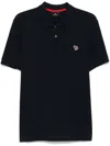 Ps By Paul Smith Zebra-patch Polo Shirt In Blue
