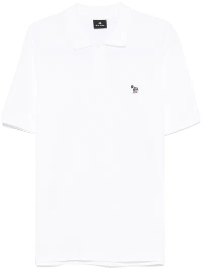 Ps By Paul Smith Zebra-patch Polo Shirt In White
