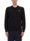 Ps By Paul Smith Ps Paul Smith Zebra Logo Sweatshirt In Organic Cotton In Black