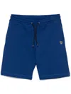 Ps By Paul Smith Zebra-patch Track Shorts In Blue