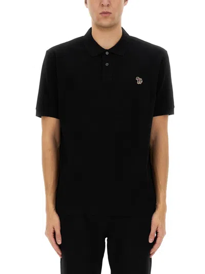 Ps By Paul Smith "zebra" Polo. In Black