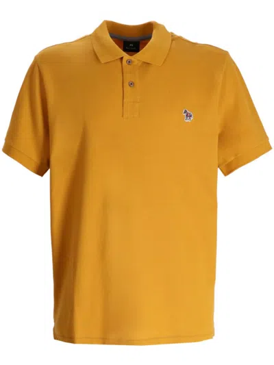 Ps By Paul Smith Zebra Polo Shirt In Yellow