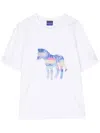 Ps By Paul Smith Zebra Print T-shirt In White