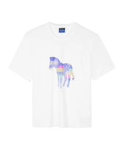 PS BY PAUL SMITH PS PAUL SMITH ZEBRA PRINT CREWNECK T-SHIRT