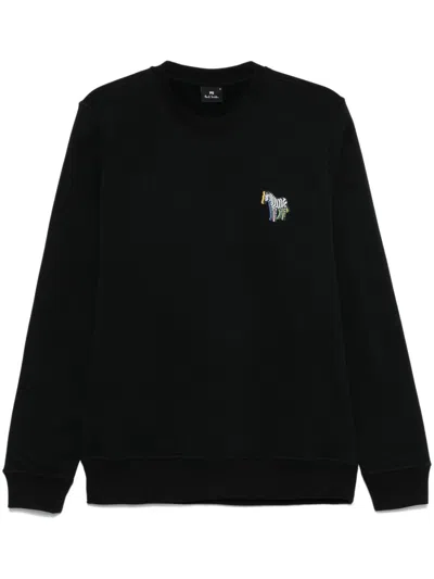 Ps By Paul Smith Zebra-print Sweatshirt In Black