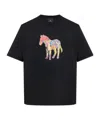 Ps By Paul Smith Ps Paul Smith Zebra Craft Cotton T-shirt In Black