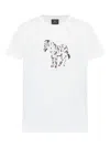 Ps By Paul Smith Zebra Print T-shirt In White