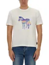 Ps By Paul Smith Ps Paul Smith Zebra Print T Shirt In White